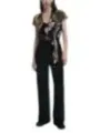 Bunter Jumpsuit mit Cartoon-Blumenmuster