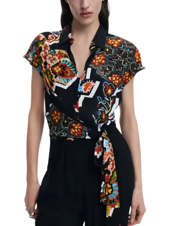 Buntes Desigual-Oberteil mit Blumenmuster