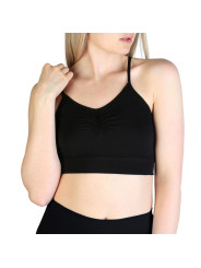 Schwarzes, gepolstertes Bralette mit Trägern