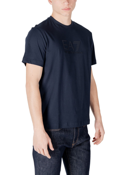 Graues EA7 Herren Kurzarm-T-Shirt