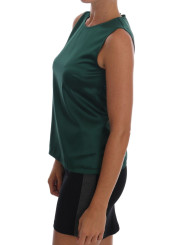 Tops & T-Shirts Sleeveless Silk Top in Dark Green 750,00 € 8057001801725 | Planet-Deluxe