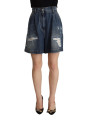 Shorts Chic High-Waisted Distressed Bermuda Shorts 600,00 € 8057155011933 | Planet-Deluxe