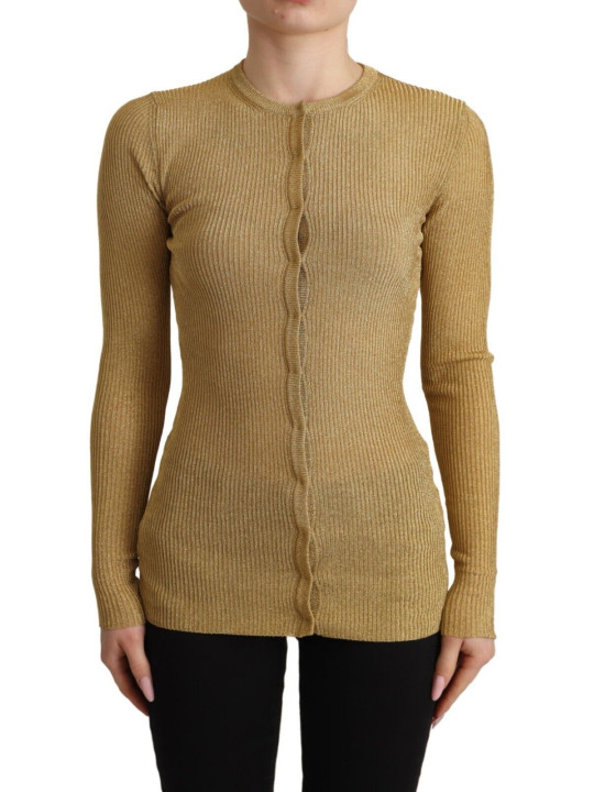 Sweaters Glamorous Gold Snap-Button Cardigan 1.100,00 € 8053286427254 | Planet-Deluxe