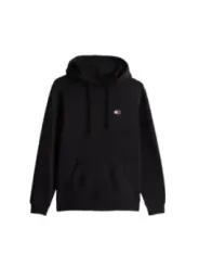 Schwarzer Kapuzenpullover mit Grafikdetail