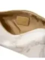Weiße Ledertasche mit Goldmarmorierung