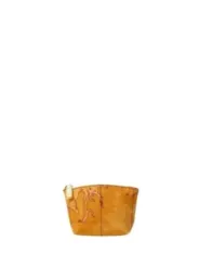 Tasche mit Kartenmotiv aus braunem Leder