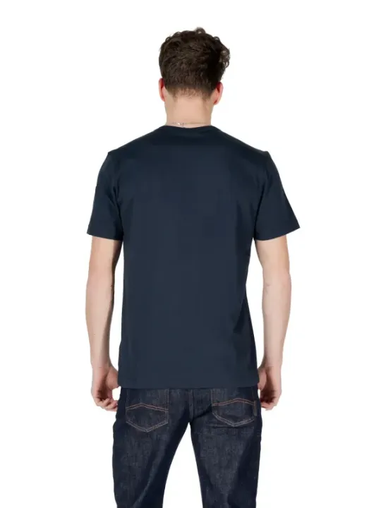 Längeres Baumwoll-T-Shirt mit Rundhalsausschnitt