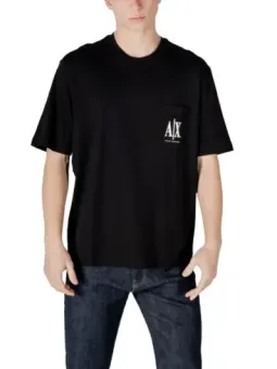 Schwarzes Armani Exchange T-Shirt mit Logo