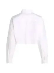 Weiße Baumwollbluse mit Knopfleiste