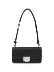 Schwarze Lederette Umhängetasche Tommy Hilfiger