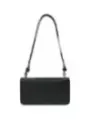 Schwarze Lederhandtasche mit Reißverschluss