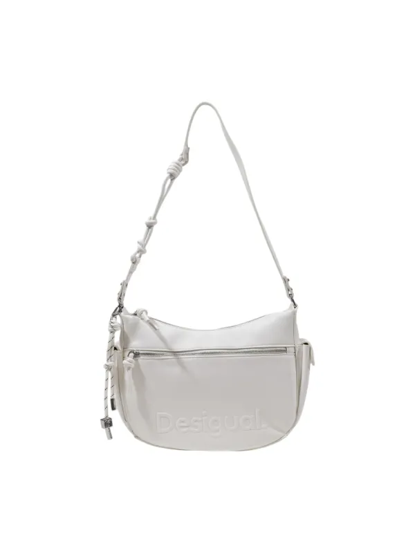 Dunkelbraune Desigual Leder Schultertasche