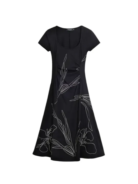 Desigual florales kurzes schwarzes Kleid