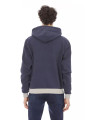 Sweaters Chic Blue Cotton Fleece Hoodie with Front Logo 210,00 € 2000050101809 | Planet-Deluxe