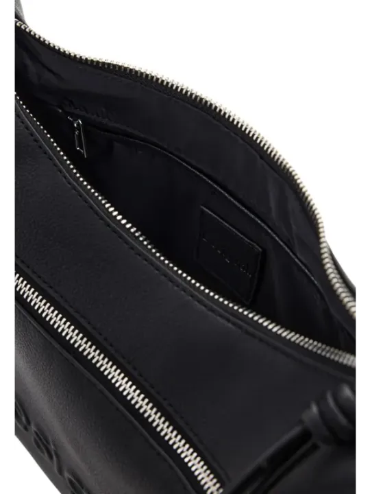 Schwarze Desigual Lederhandtasche mit Reißverschlüssen