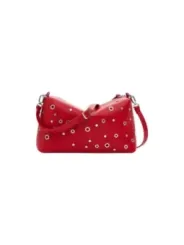 Rote Desigual Leder Bandana Umhängetasche
