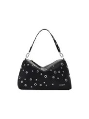 Schwarze Desigual Leder Schultertasche