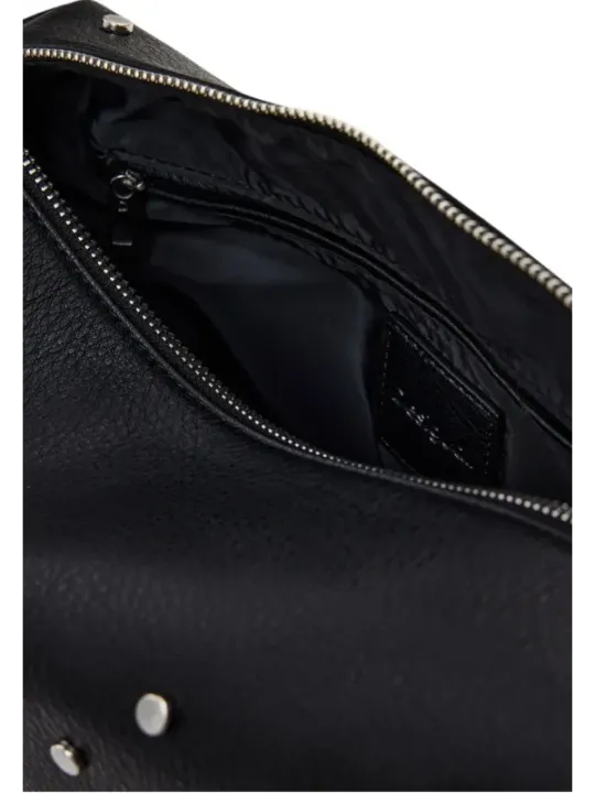 Schwarze Desigual Lederhandtasche mit Reißverschluss