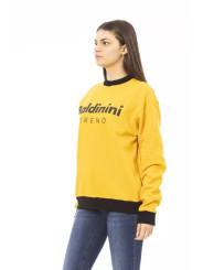Sweaters Chic Yellow Cotton Fleece Hoodie with Logo 200,00 € 2000050019753 | Planet-Deluxe
