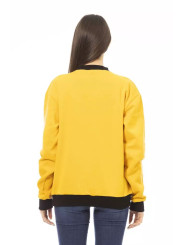 Sweaters Chic Yellow Cotton Fleece Hoodie with Logo 200,00 € 2000050019753 | Planet-Deluxe