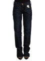 Jeans & Pants Chic Dark Blue Mid Waist Jeans 300,00 € 8034166087041 | Planet-Deluxe