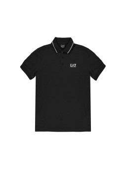 Dunkelgraues EA7 Poloshirt mit Logo