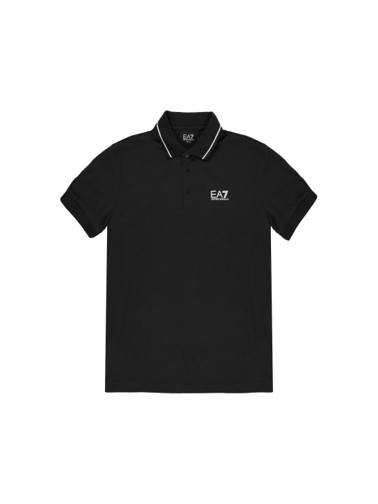Dunkelgraues EA7 Poloshirt mit Logo