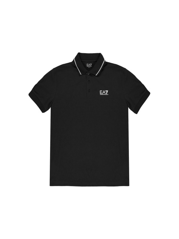 Dunkelgraues EA7 Poloshirt mit Logo Dunkelgraues EA7 Poloshirt mit Logo
