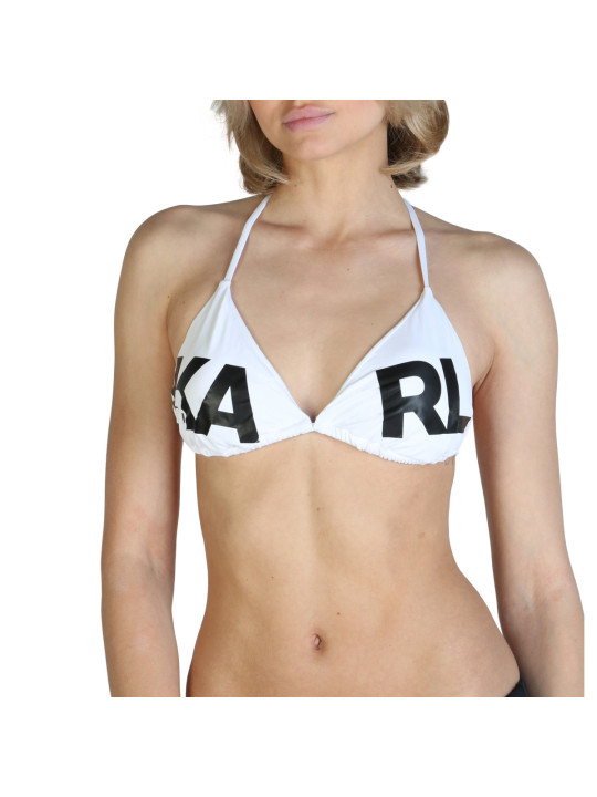 Weißes Karl Lagerfeld Bikini-Oberteil