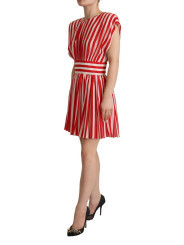 Dresses Elegant Striped Silk A-Line Mini Dress 2.400,00 € 8054802070794 | Planet-Deluxe