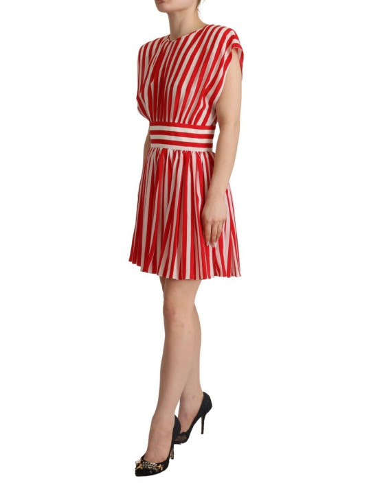 Dresses Elegant Striped Silk A-Line Mini Dress 2.400,00 € 8054802070794 | Planet-Deluxe