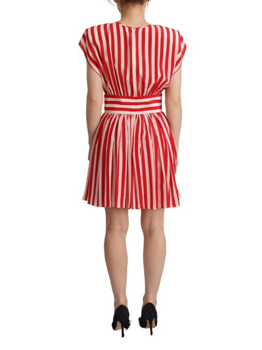 Dresses Elegant Striped Silk A-Line Mini Dress 2.400,00 € 8054802070794 | Planet-Deluxe