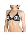 Schwarzer Karl Lagerfeld Bikini-Oberteil