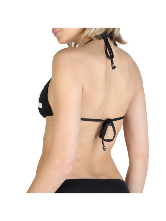 Schwarzer Halter-Bikini Rückansicht
