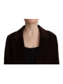 Jackets & Coats Elegant Burgundy Double-Breasted Trench Coat 2.000,00 € 8057155048083 | Planet-Deluxe