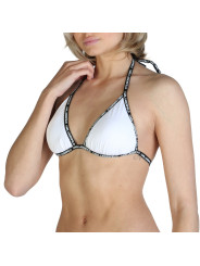 Weißer Karl Lagerfeld Halter-Bikini-Oberteil