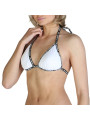Weißer Karl Lagerfeld Halter-Bikini-Oberteil