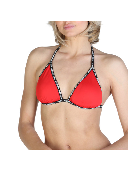 Roter Karl Lagerfeld Bikini-Oberteil