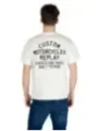Motorrad-T-Shirt mit Aufdruck hinten