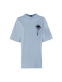 Dresses Elegant Cotton T-Shirt Dress in Light Blue 100,00 € 8059975766277 | Planet-Deluxe