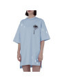 Dresses Elegant Cotton T-Shirt Dress in Light Blue 100,00 € 8059975766277 | Planet-Deluxe