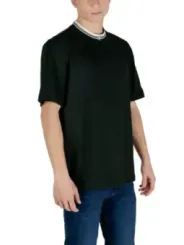 Schwarzes V-Ausschnitt T-Shirt Armani Exchange