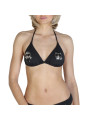 Schwarzes Bikini-Oberteil mit KL-Logo