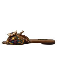 Flat Shoes Chic Floral Print Flat Sandals with Faux Pearl Detail 2.000,00 € 8053286887560 | Planet-Deluxe