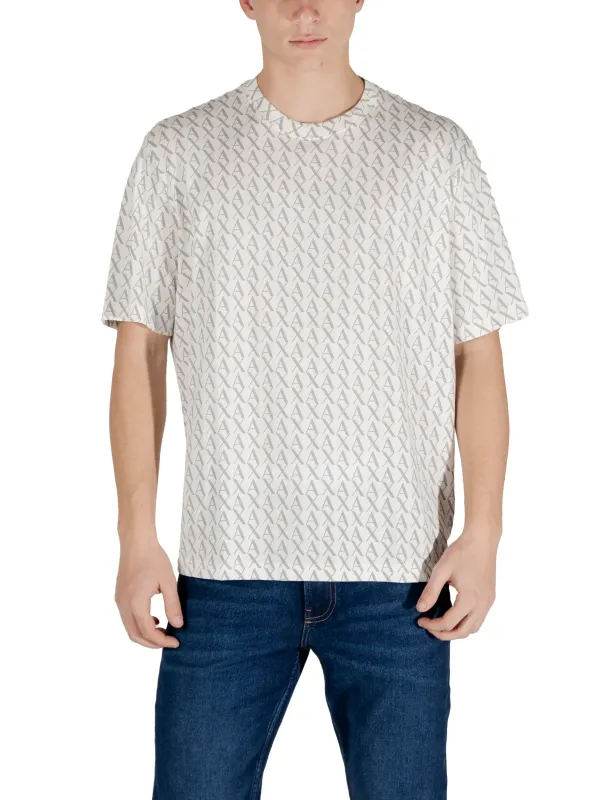Armani Exchange weißes Logo-T-Shirt Armani Exchange weißes Logo-T-Shirt