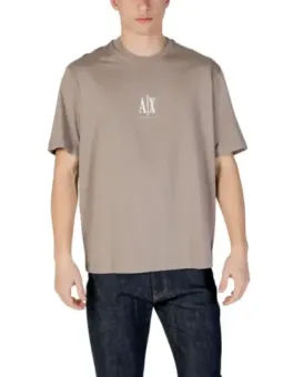 Taupe Armani Exchange Logo T-Shirt