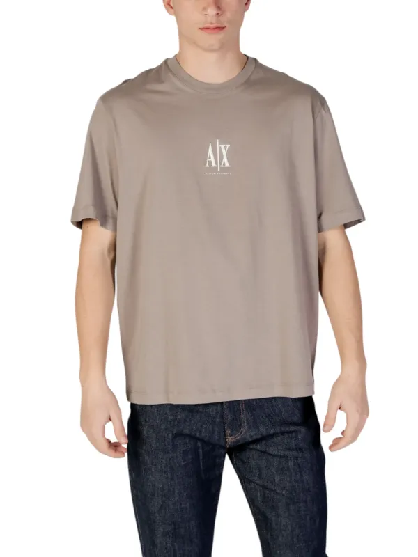 Taupe Armani Exchange Logo T-Shirt Taupe Armani Exchange Logo T-Shirt