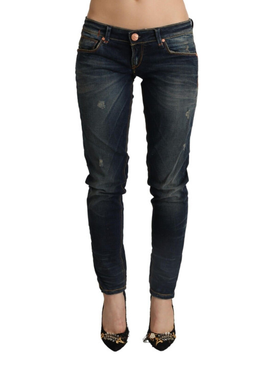 Jeans & Pants Chic Dark Blue Slim Fit Denim for Style Aficionados 250,00 € 8034166586902 | Planet-Deluxe