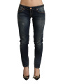 Jeans & Pants Chic Dark Blue Slim Fit Denim for Style Aficionados 250,00 € 8034166586902 | Planet-Deluxe