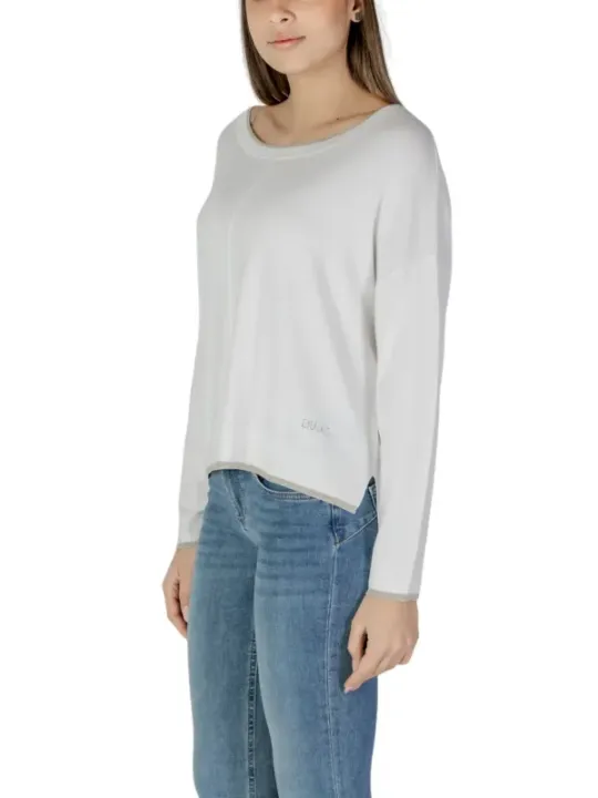 Liu Jo pastellblaues Baumwoll-Langarmshirt